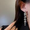 New Luxury Rhinestone Long Tassel Earrings For Women Bridal Wedding Drop Dangle Earrings Vintage Party Jewelry Accessories Gifts