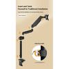 17-32 Inch Dual Monitor Stand 2-9KG/Screen & Laptop tray VESA H33 Full Motion Gas Spring Arm Desk Mount with Clamp & Grommet