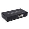 4x1 HD USB2.0 KVM 4K 60Гц Мультимедиа для совместного использования дисплея, клавиатуры, мыши, принтера 4 порта USB Type C и 4 кабеля