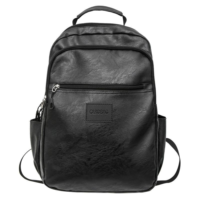 Студенческая сумка, мягкий кожаный мужской деловой рюкзак, большая вместимость, компьютерный рюкзак