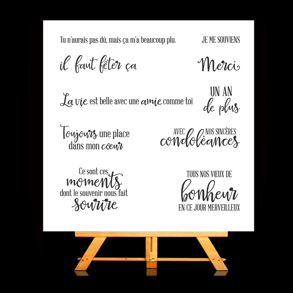 Французский алфавит DIY силиконовый прозрачный штамп клейкая печать тиснение альбом декор