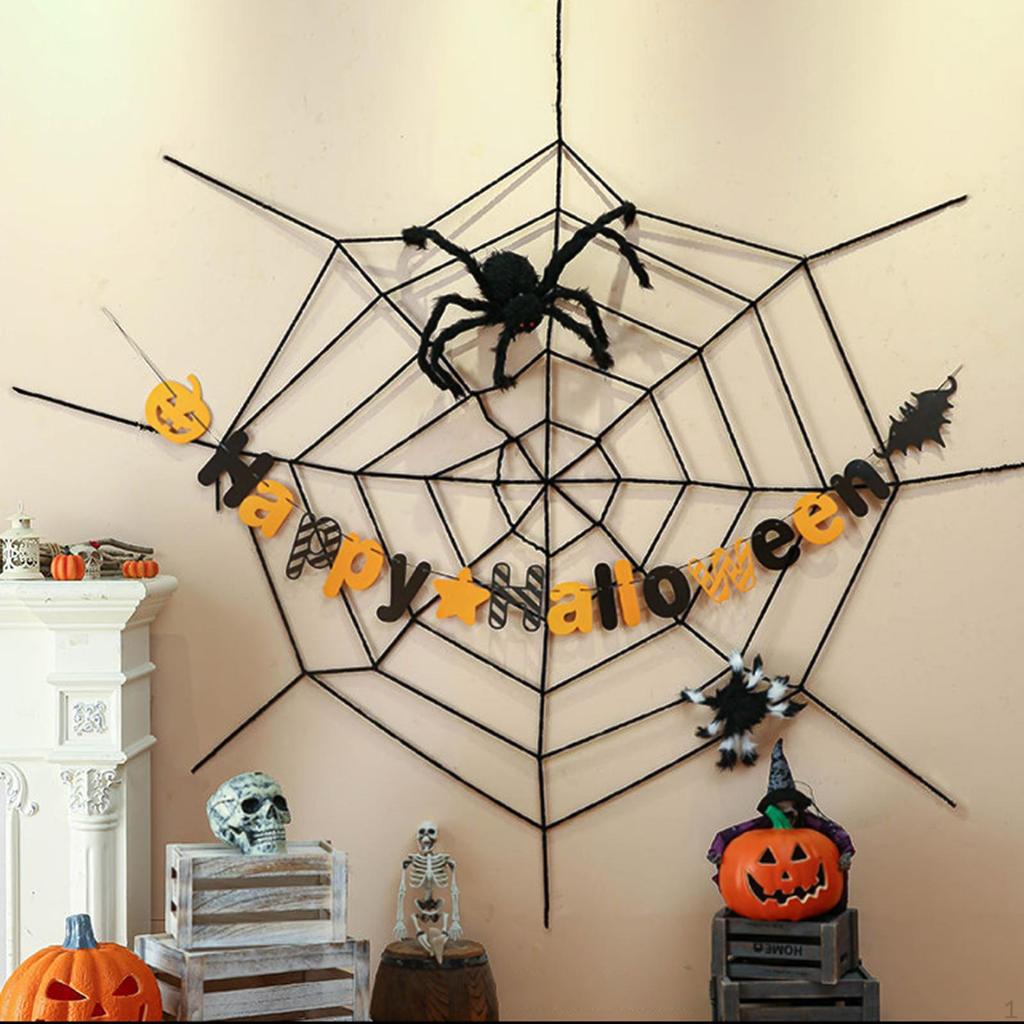 Halloween Spider Web Decoration Backdrop Versatile Creative Hanging Ornament Decor for