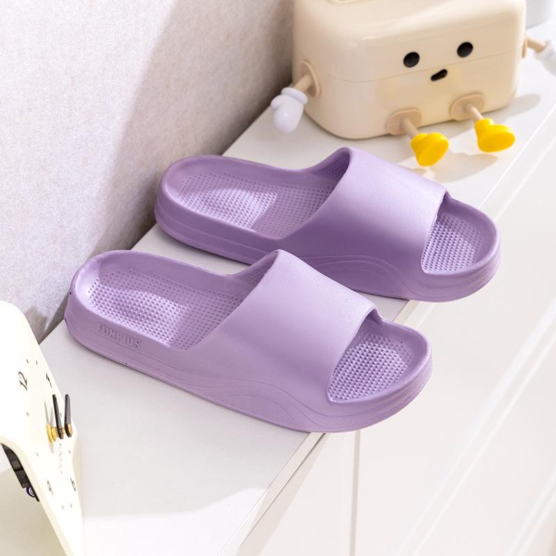 Фиолетовая женская обувь летние шлепанцы вьетнамки домашняя бесшумная обувь EVA обувь на мягкой подошве облачные слайды парные нескользящие сандалии