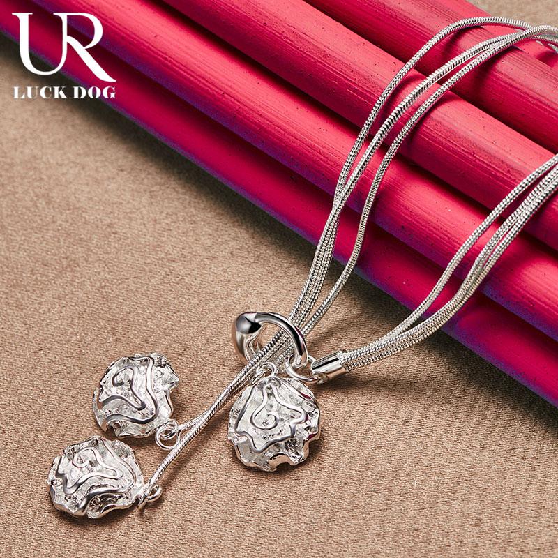 Ожерелье из трех роз в виде змеи из стерлингового серебра 925 пробы, модные свадебные украшения