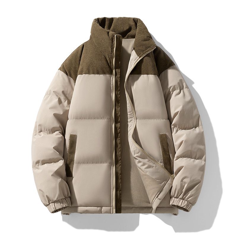 New Winter Couple's Jackets for Men and Women, Casual Windproof Fleece-Lined Thick Warm Stand-Collar Cotton Coats