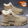 2024 Men's Winter Velvet Warm Cotton Shoes, Sports Martin Workwear Shoes