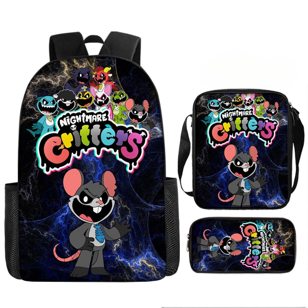 Poppy Playtime Глава 4 Кошмарные существа Детский рюкзак Оксфорд Легкий школьный рюкзак с мягкими лямками для учеников начальной школы