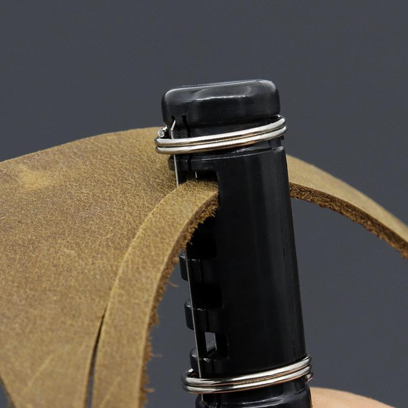 Вращающийся кожаный веревочный резак DIY Ручной инструмент для резки кожи Поставляется с 3 лезвиями