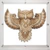 Wood Owl Wall Decor Animal Sculpture Carved Figurine Ornament Decorative Hanging Decoration