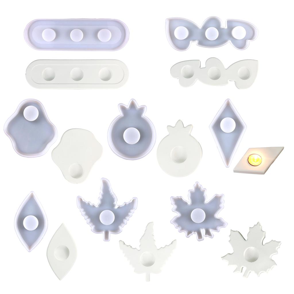 Нестандартная силиконовая форма для подсвечника с 1/3 отверстиями, формы для подставок под свечи, универсальные формы для изготовления подсвечников, свадебный декор для дома