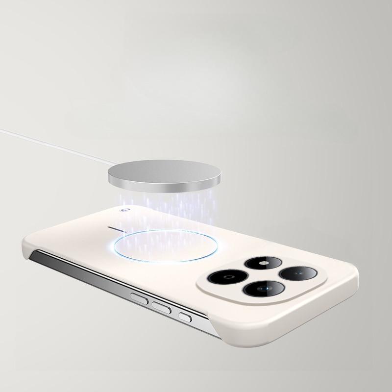 Ультратонкий безрамочный магнитный чехол для Xiaomi Redmi Note 15 14 Pro Plus Note 13 5G Note 12Pro Magsafe Жесткий ПК Матовый чехол-накладка