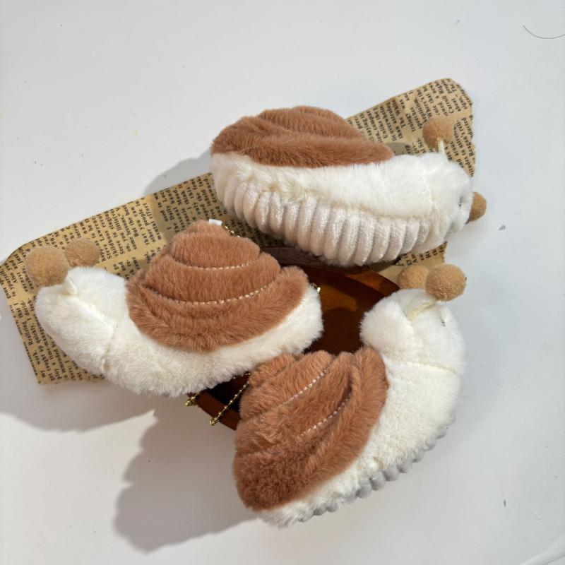 Плюшевая игрушка Улитка Брелок Мультяшное животное Мягкая набивная кукла Подвеска Кольцо для ключей автомобиля Декор для сумки/рюкзака Подарок для ребенка