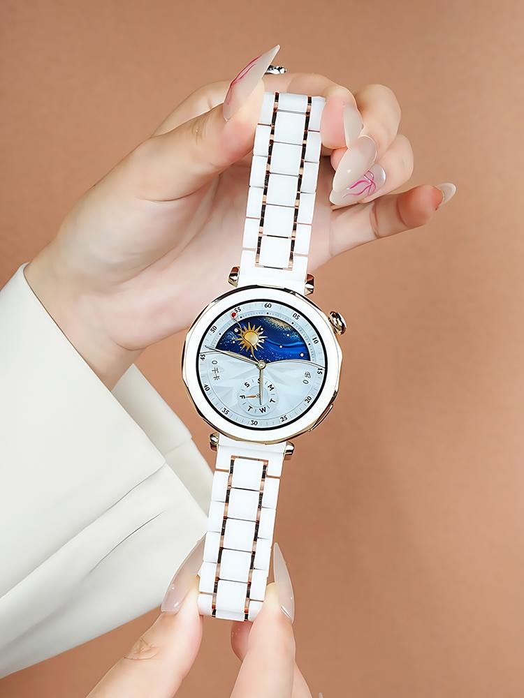 18 мм 20 22 мм Для ремешка умных часов Huawei watch 4/GT 5 Pro/4/3 Pro Белая керамика часы GT4 pro мужские женские Ремешок для часов 41 42 мм 46 мм