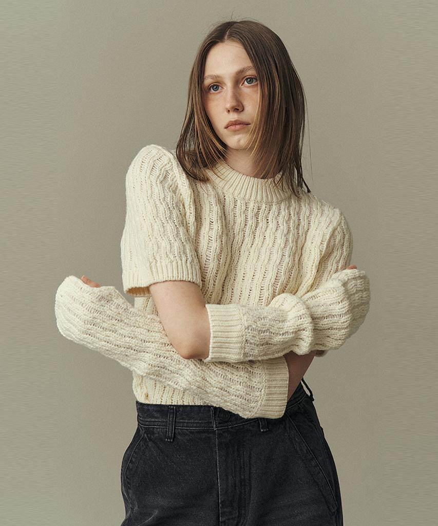 AHWE Rib Cable Sweater & Warmer_Ivory
