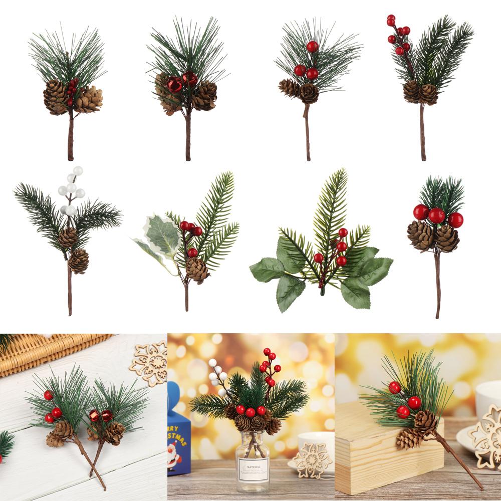 Red Christmas Berry Xmas tree Decor Home Floral Decor Christmas Ornament Artificial Flowers