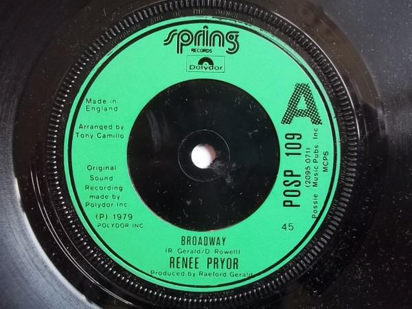 7-дюймовая пластинка RENEE PRYOR - Broadway POSP109 Spring Records 1979 Великобритания Соул/Фанк Б/У