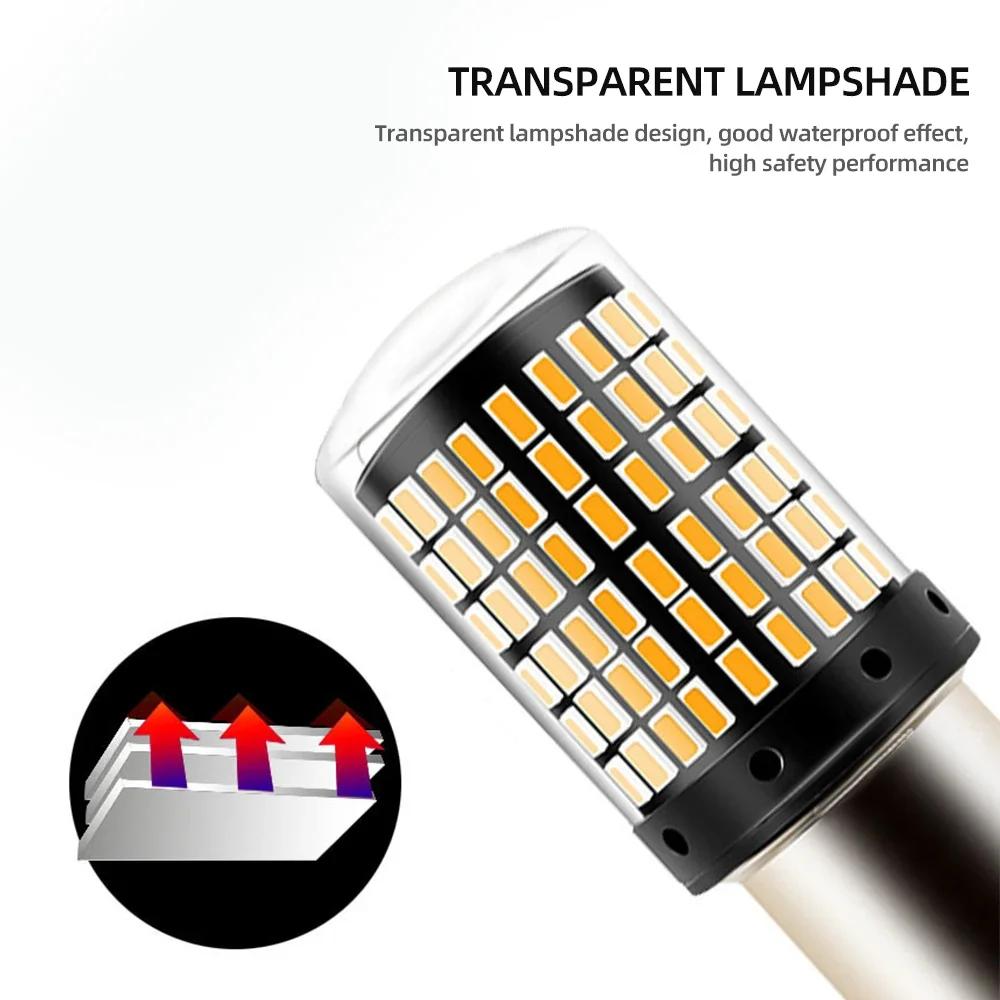 Super Bright 1156/1157 P21W/PY21W 7440/7443 Canbus Car Led 12V Reversing Light Stop Brake Lamp Auto Turn Signal Bulb White Red