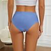 Женские трусы, бесшовные однотонные мягкие влагоотводящие эластичные женские трусы со средней талией, спортивные трусы