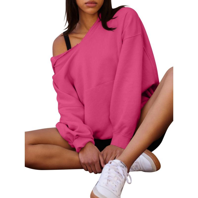 Женская толстовка с капюшоном осень-зима свободного покроя с капюшоном и карманом