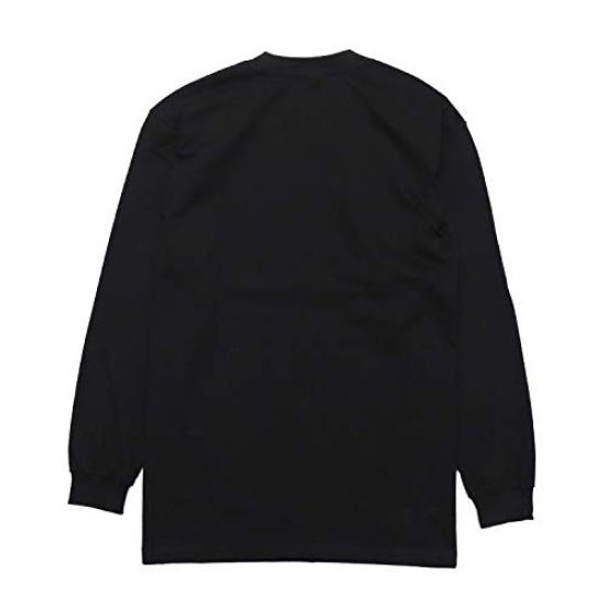 Тяжелая футболка с длинным рукавом Shaka Long, большая, уличная, черная [Shaka Wear], толстая, для носки, однотонная, 7,5 унций, мужская футболка, футболка, размер, размер,