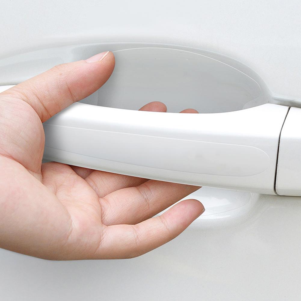 8 шт., наклейка на чашу автомобиля из ТПУ, прозрачная наклейка на дверную чашу, защитную наклейку для ручки, пленка для окраски поверхности, защита от царапин, автомобильные аксессуары