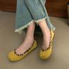 Retro Round Head Shallow Mouth Single Shoes Women's 2025 Autumn New One-pedal Soft-soled Comfortable Doudou Shoes Suede Grandma Shoes