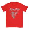 Men's Band Rush T Shirt Pure Cotton Tops Humorous Short Sleeve O Neck Tees Original T-Shirt