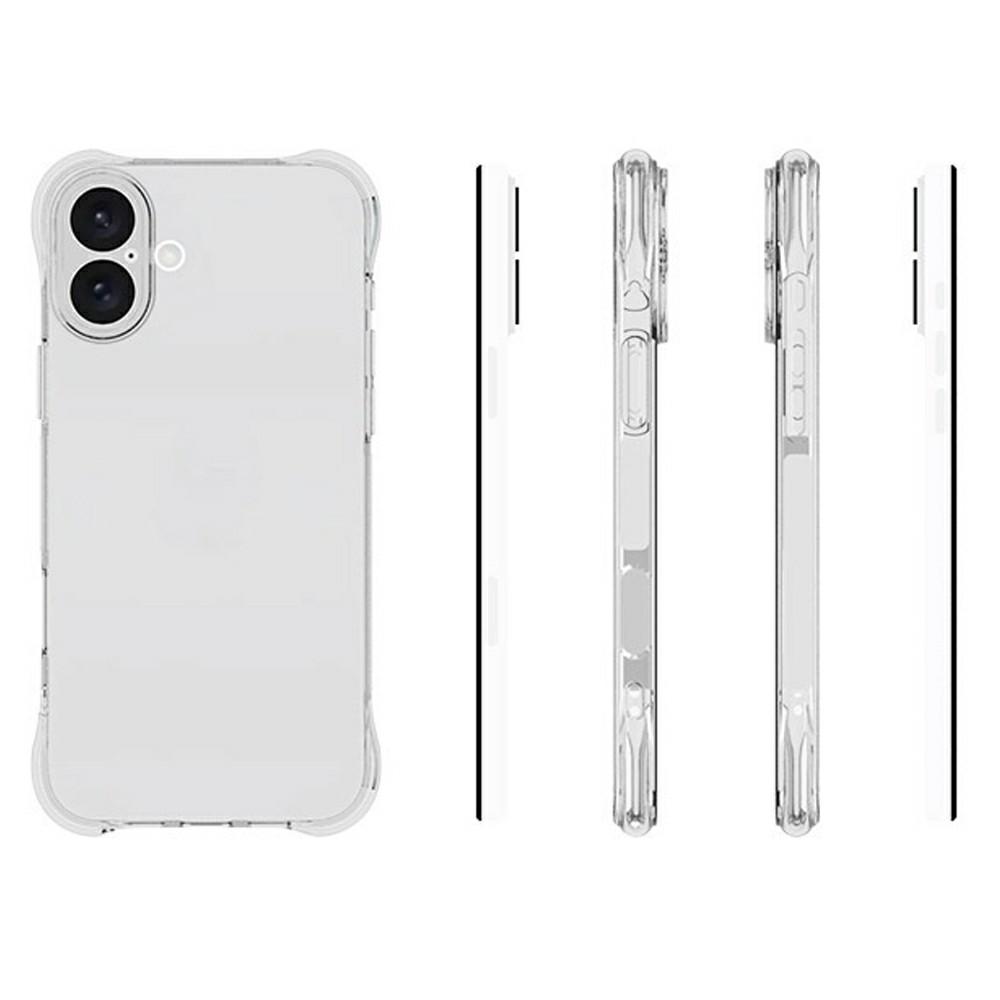 Прозрачный чехол для iPhone 16 Plus, толщина 2,0 мм, противоударный чехол для телефона из ТПУ