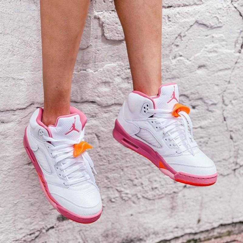 Jordan 5 Ретро WNBA Розовый Апельсин Безопасный Оранжевый GS 440892-168