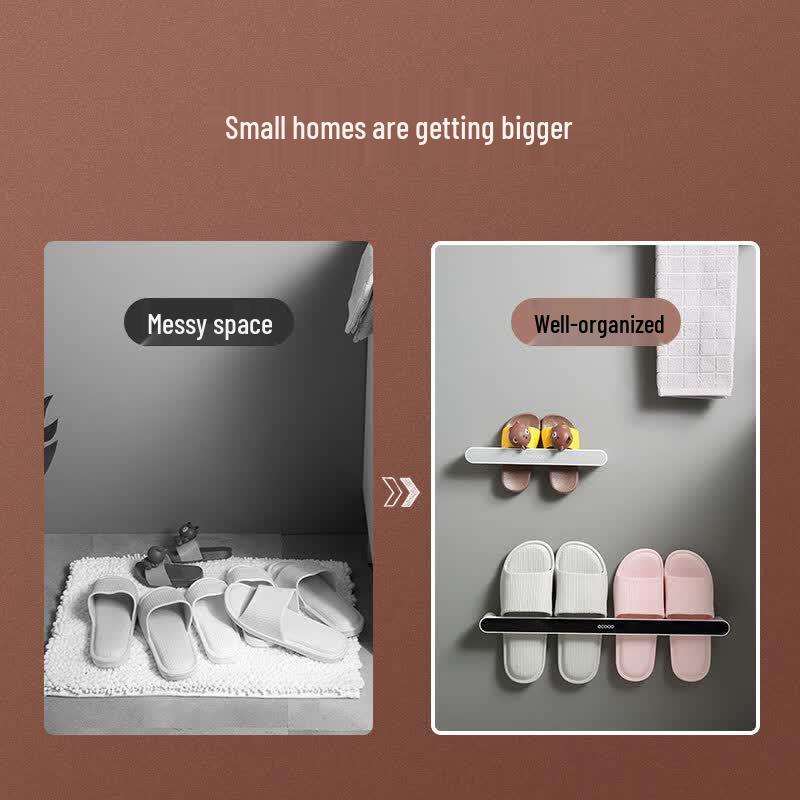 ecoco Punch-Free Bathroom Slipper & Shoe Storage Rack