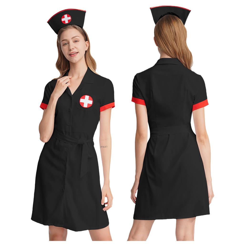 3 шт./компл. костюм медсестры для косплея, нарядное платье, костюм, наряд для ролевых игр, комплект униформы для карнавала, Хэллоуина