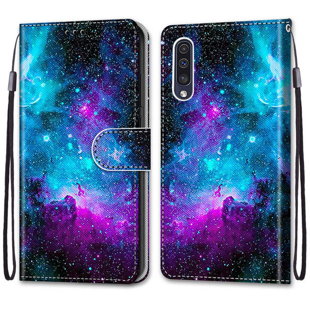 Флип-чехол для Etui Samsung Galaxy A50 A30s A50s A 50, кожаный чехол-бумажник с магнитом, чехол для телефона с милым котом и собакой, бампер Carcasa Girl