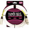 Câble Microphone XLR/XLR - Ernie Ball - 6389 - 6m - Blanc - Cuivre Sans Oxygène