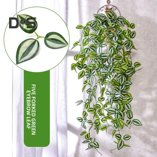 1 букет, яркое искусственное растение без полива, уникальное 5 вилок, имитация зеленого растения Scindapsus Cirrus