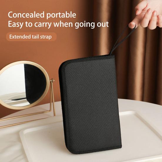 Сумка для кистей для макияжа, 15 отделений, водонепроницаемая ткань Оксфорд, складная портативная стоячая губная помада, карандаш для бровей, косметический держатель для кистей, сумка-органайзер