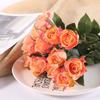12PCS Realistic Roses Artificial Silk Flowers Fake Roses Bouquet Long Stem for Home Wedding Indoor Outdoor Table Decoration Party