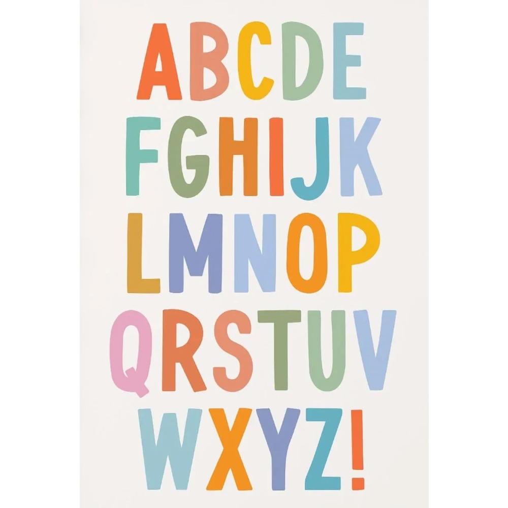 1pc Frameless Children Reading Colorful Posters Cute Toddler Classroom Modern Printing Canvas Painting Wall Family Room Decor