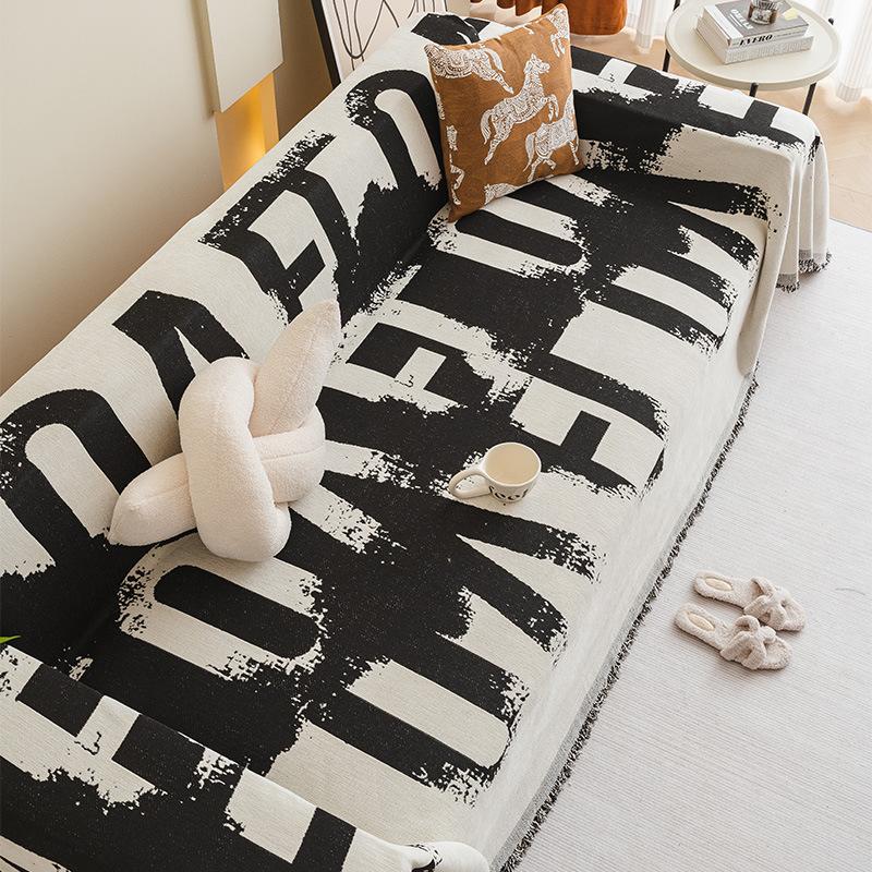 Chenille Sofa Towel Sofa Cover Anti-cat Scratch All-season Chenille Living Room Sofa Cover Blanket All-inclusive