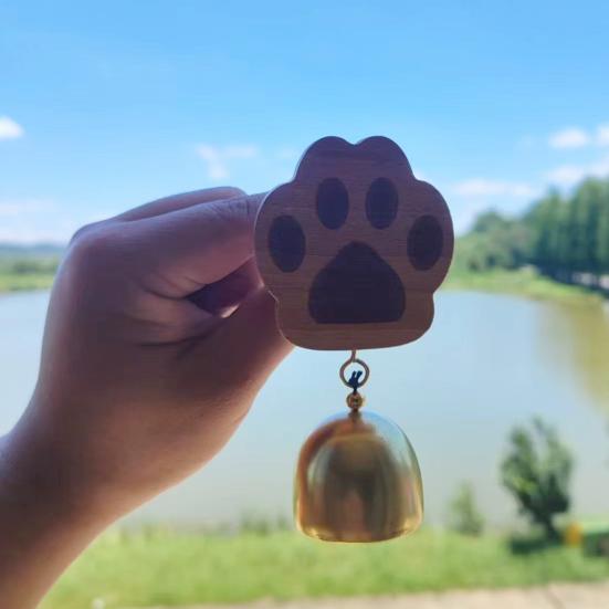 Дверной звонок с изображением мультяшного животного и клейкой заплаткой, сладкий звук, простая установка, декоративный дверной звонок, деревянный дверной звонок, подарок на открытие домашнего магазина на день рождения