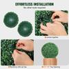 Artificial Topiaries Boxwood Trees, 20” Tall (2 Pieces), Ball-Shape Faux Topiaries Plant, All-year Green Feaux Plant Decorative Balls for Backyard,