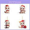 Christmas Cat Car Decor Acrylic Pendant For Holiday Vehicle Decoration