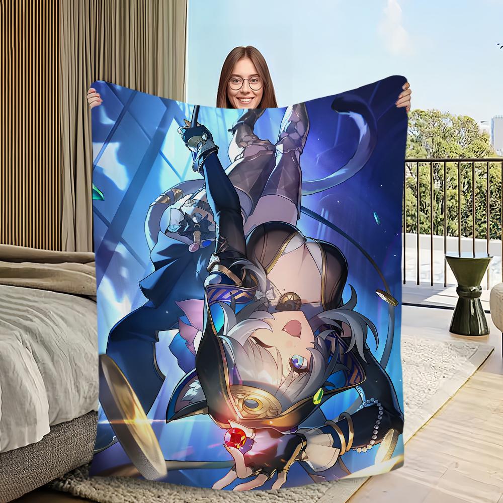 Шифр Honkai Star Rail Игровой Плед Плед для Дивана Дивана Путешествий Дома Походов Пикника Кровать Постельное белье Фланелевый Плед подарок на день рождения