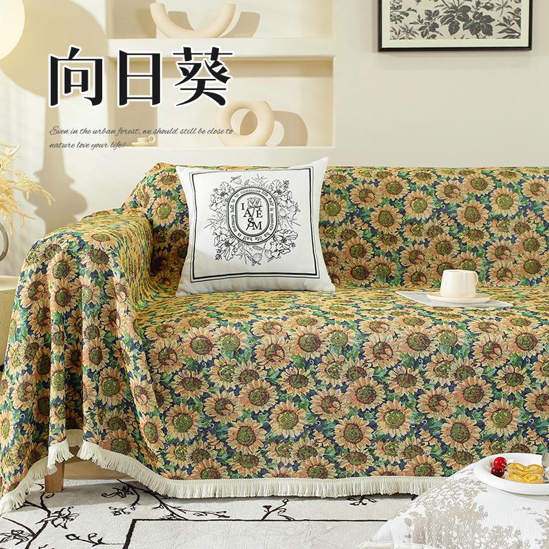 Утолщенное полотенце для дивана в американском стиле, двухстороннее, легко расстилающееся, чехол для дивана, пылезащитный чехол для защиты от царапин, ковер для дивана