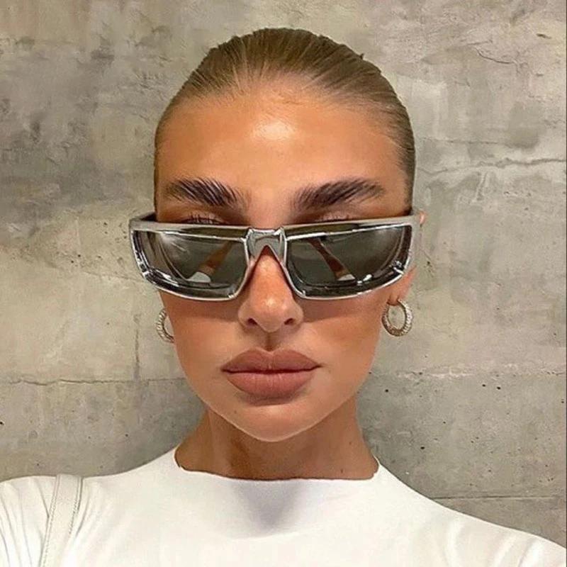 Y2k New Punk Sports Sunglasses for Women Luxury Brand Designer Sun Glasses Fashion Vintage Shades UV4 Goggle Eyewear