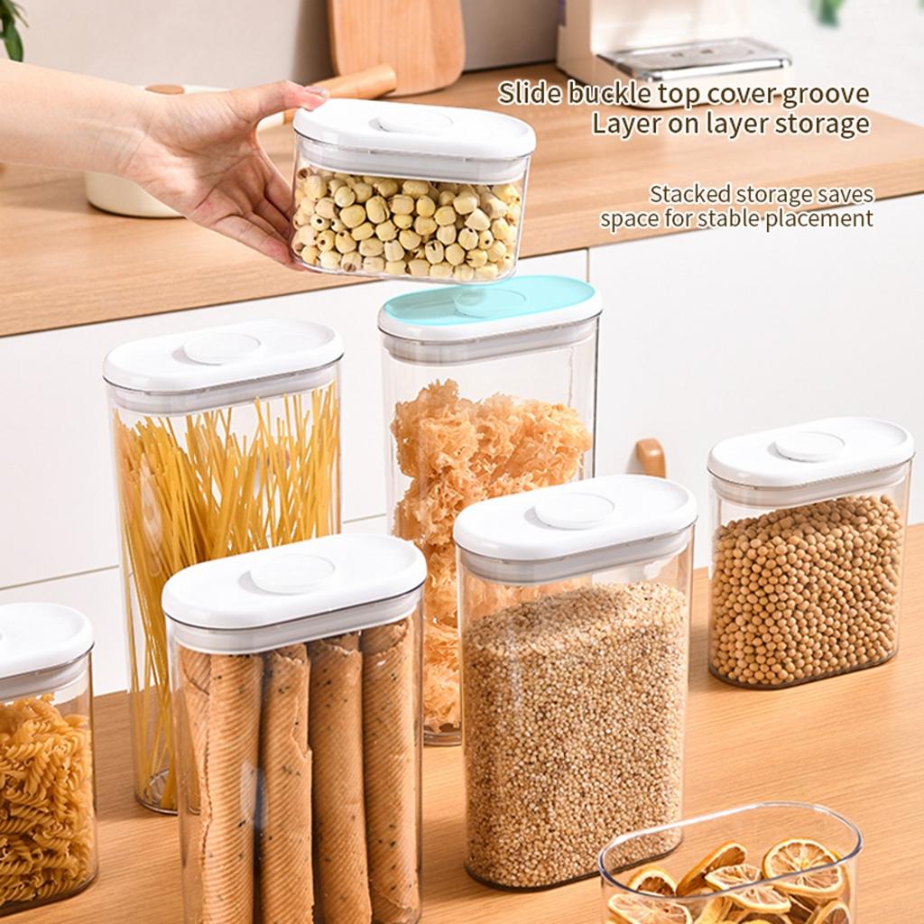 Банки для хранения продуктов, Контейнеры для хранения хлопьев, Многофункциональная банка для хранения с герметичными крышками, для кухонного органайзера