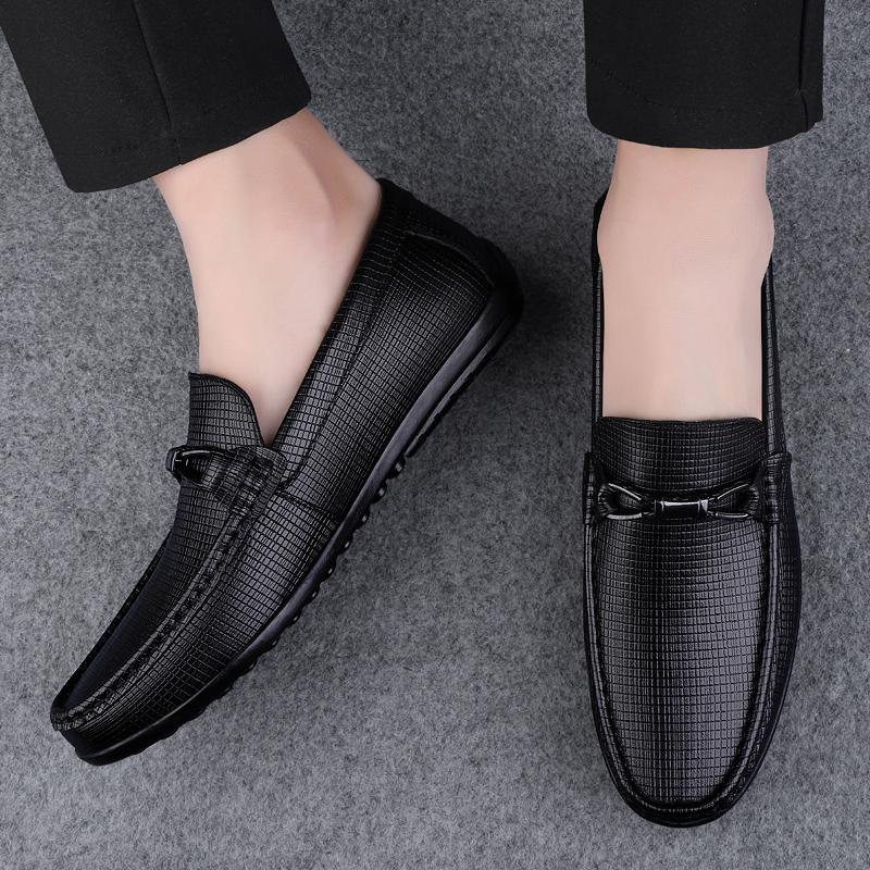 High Quality Men Business Dating Loafers Shoes Luxury Comfortable Flats Genuine Leather Shoes Mens Casual Slip on Driving Shoes