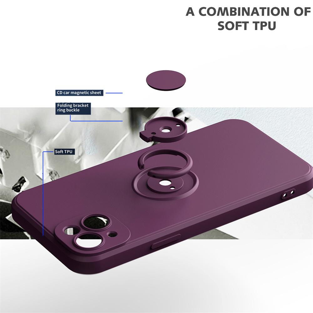 Магнитные чехлы из жидкого силикона для For Iphone 1 14 13 12 11 Pro Max XS XR 6 6s 7 8 Plus SE Мягкая крышка с держателем-кольцом