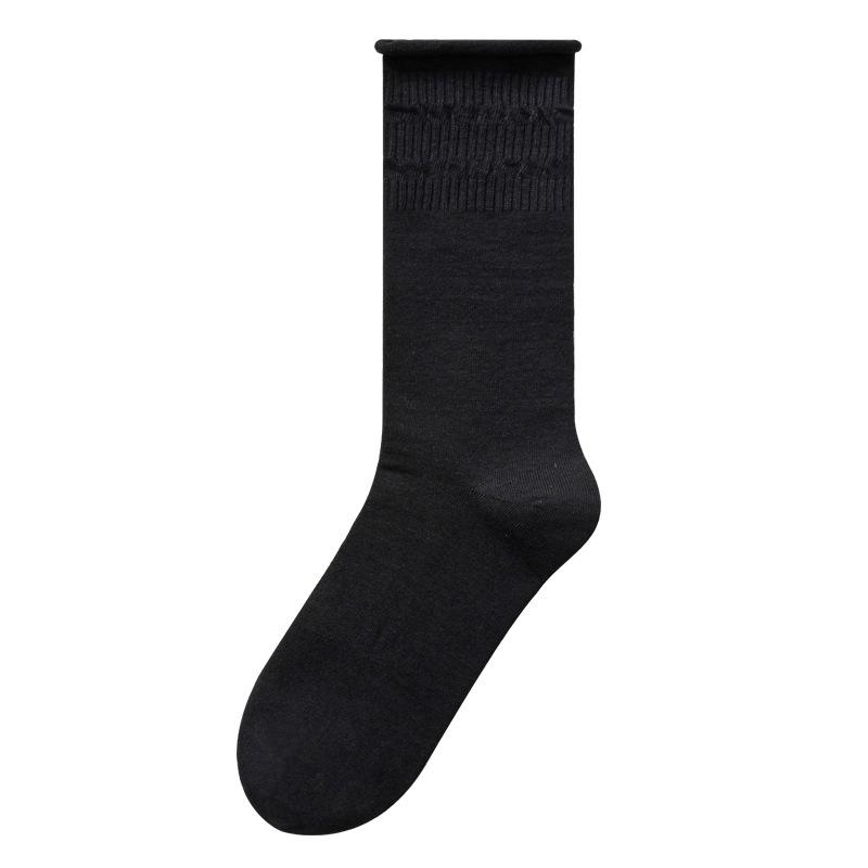 Pure Cotton Winter White Cotton Socks for Women Are Versatile and Odorless. All-cotton Mid-top Socks for Women In Autumn and Winter