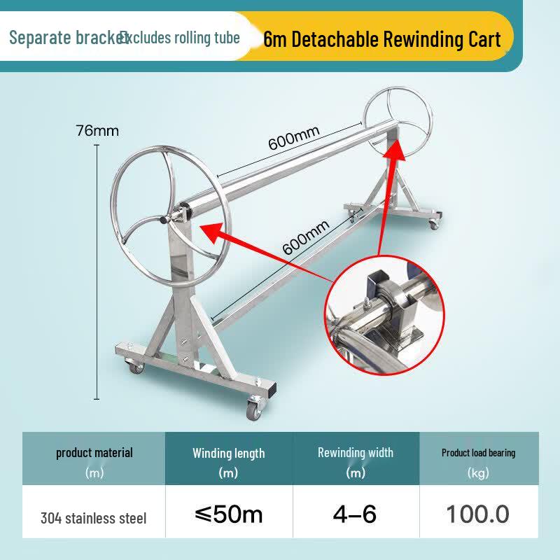 Jundingying 6M 304 Stainless Steel Pool Cover Reel