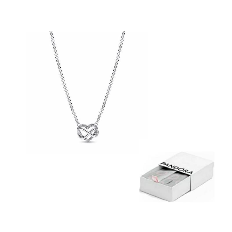 Pandora 925 Sterling Silver Synthetic Cubic Zirconia Necklaces Women's 392666C01